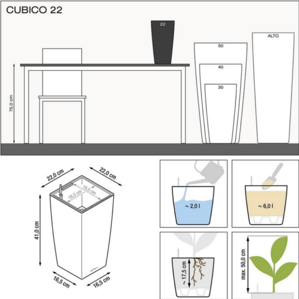 cubico 22 sjálfvökvandi pottur